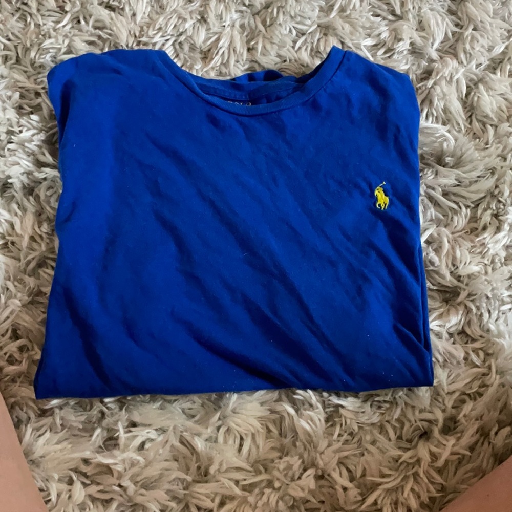 Blue short sleeve polo